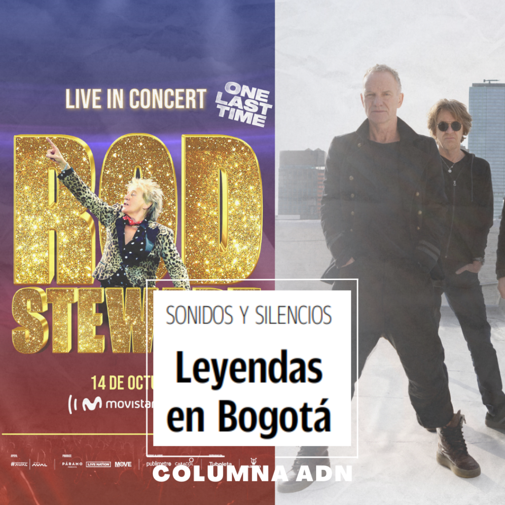 Sting y Rod Stewart, estarán en el Movistar Arena de Bogotá en el 2025