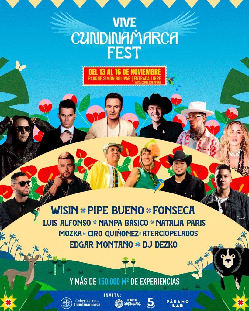 Cundinamarca fest concierto gratuito en Bogotá
